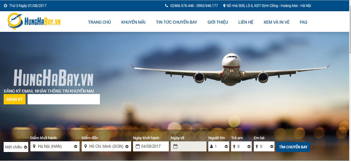 Đặt vé máy bay trực tuyến tại website vemaybay6s.vn