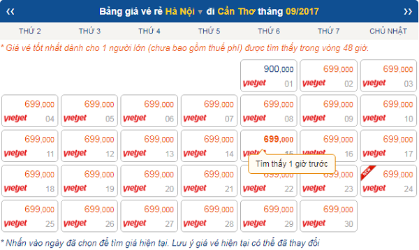 Ve may bay di can tho gia re