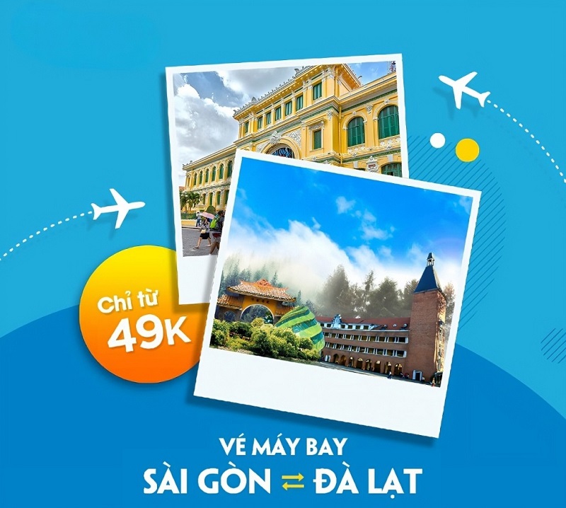 Vé máy bay Sài Gòn đi Đà Lạt